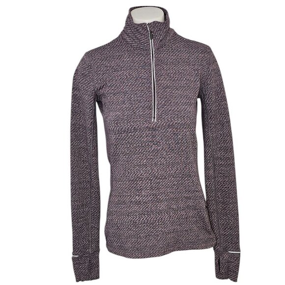 Lululemon Womens Outrun 1/2 Zip, Long Sleeve Reflective Details, Purple, Size 4 - Picture 1 of 7